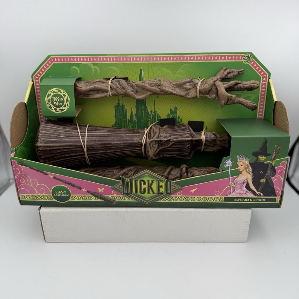 Noble Collection WICKED Elphaba's Broom 36" in Easy Assembly! Costume